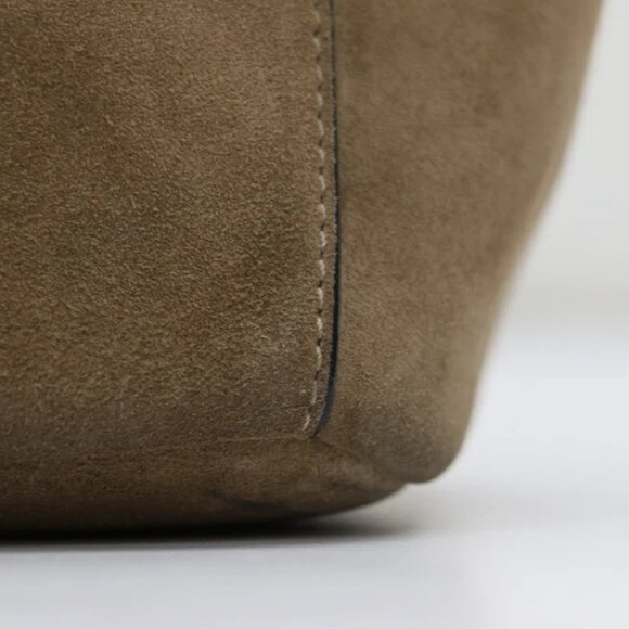 JIMMY CHOO Raven Suede Hobo Tote Shoulder Bag Large Tan - Picture 7 of 14